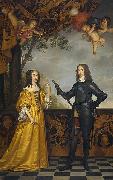Gerard van Honthorst Willem II (1626-50), prince of Orange, and his wife Maria Stuart (1631-60) china oil painting artist